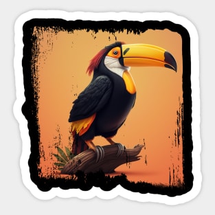 colorful toucan Sticker